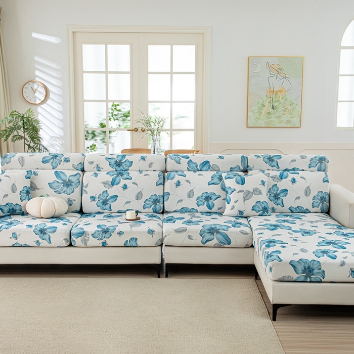 91家纺网 家纺一手货源 找家纺 沐沐2026新款冰丝印花沙发笠 花韵