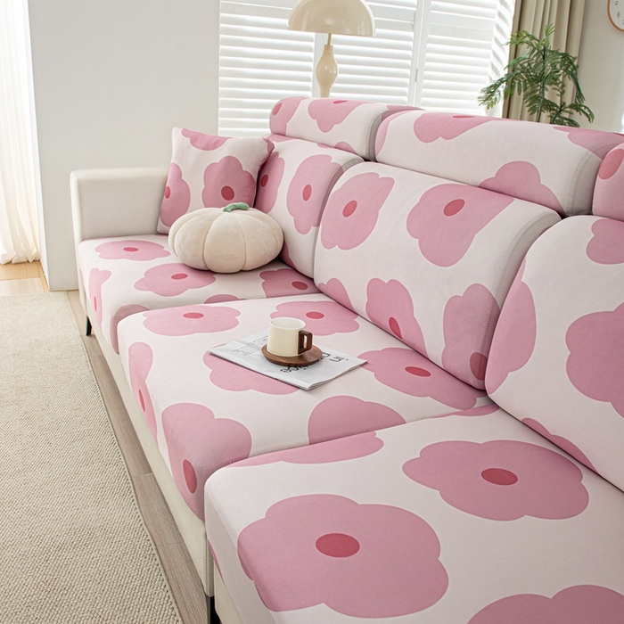 91家纺网 家纺一手货源 找家纺 沐沐2026新款冰丝印花沙发笠 玛奇朵