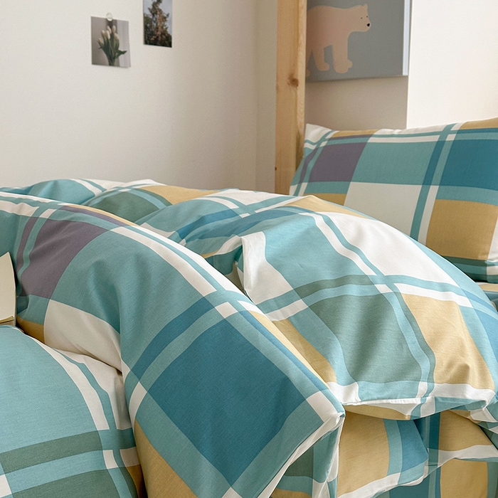 91家纺网 家纺一手货源 找家纺 天之爱2025新款全棉13372学生宿舍上下铺三件套多件套 白鹭