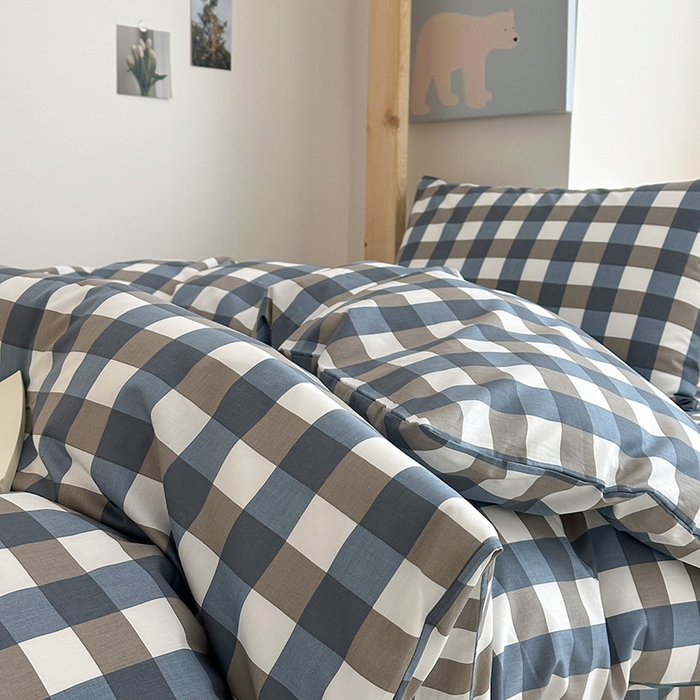 91家纺网 家纺一手货源 找家纺 天之爱2025新款全棉13372学生宿舍上下铺三件套多件套 艾诗蓝