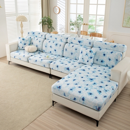 沐沐2026新款冰丝印花沙发笠 花丛