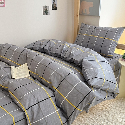 91家纺网 家纺一手货源 找家纺 天之爱2025新款全棉13372学生宿舍上下铺三件套多件套 经典灰