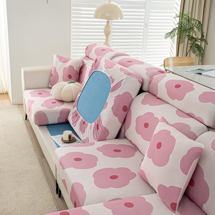 91家纺网 家纺一手货源 找家纺 沐沐2026新款冰丝印花沙发笠 玛奇朵