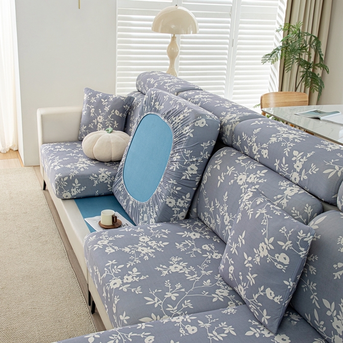 91家纺网 家纺一手货源 找家纺 沐沐2026新款冰丝印花沙发笠 花簇