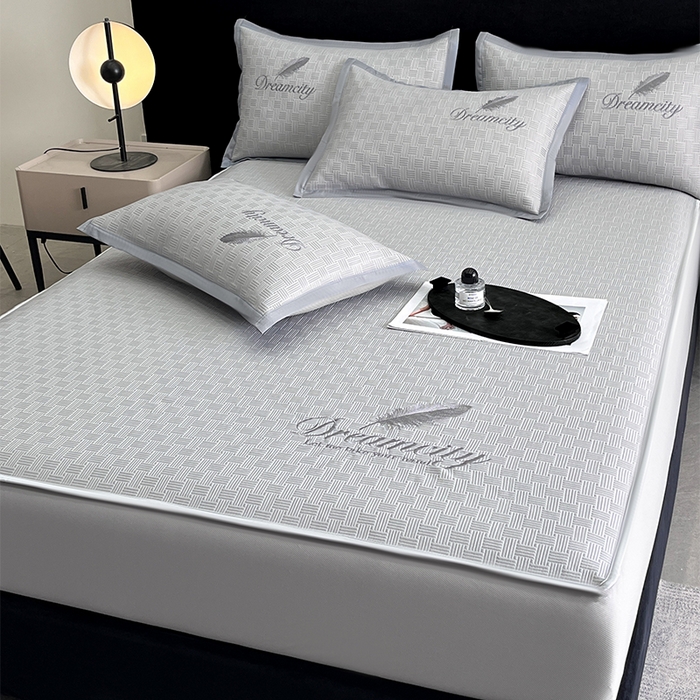 91家纺网 家纺一手货源 找家纺 如一2025新款A类刺绣PE中分子冰豆豆凉感软席-都市系列 都市-星辰银