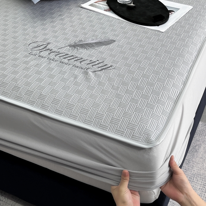 91家纺网 家纺一手货源 找家纺 如一2025新款A类刺绣PE中分子冰豆豆凉感软席-都市系列 都市-星辰银