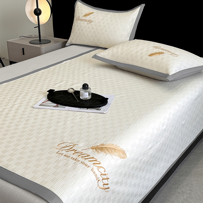 91家纺网 家纺一手货源 找家纺 （总）如一2025新款A类刺绣PE中分子冰豆豆凉感软席-都市系列