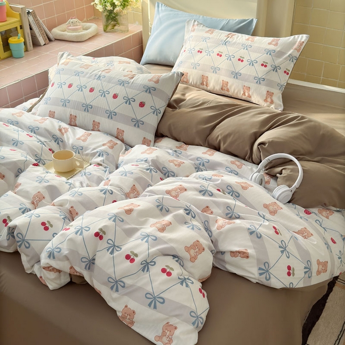 91家纺网 家纺一手货源 找家纺 （总）可可家纺 2025直播热款亲肤有氧提花小竺棉四件套