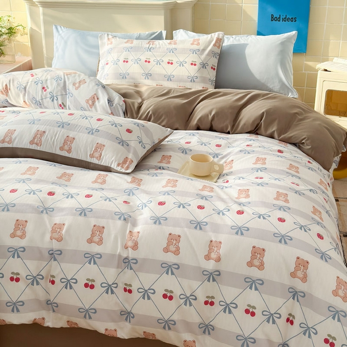 91家纺网 家纺一手货源 找家纺 （总）可可家纺 2025直播热款亲肤有氧提花小竺棉四件套