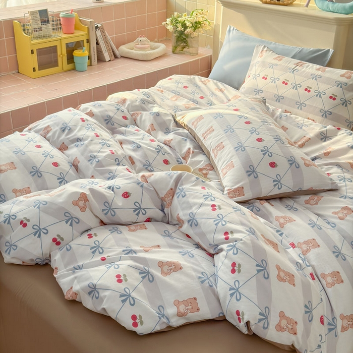 91家纺网 家纺一手货源 找家纺 （总）可可家纺 2025直播热款亲肤有氧提花小竺棉四件套