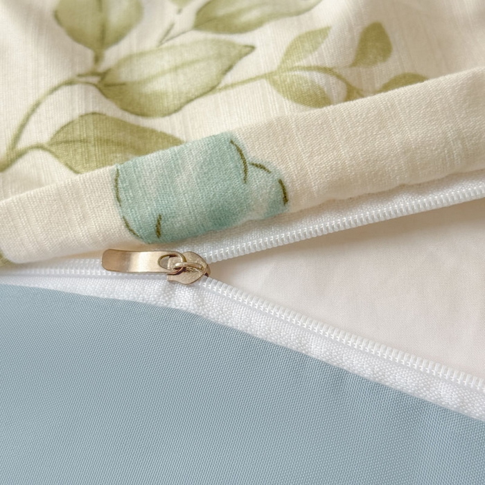 91家纺网 家纺一手货源 找家纺 可可家纺 2025新款亲肤有氧提花小竺棉四件套 花香馥郁