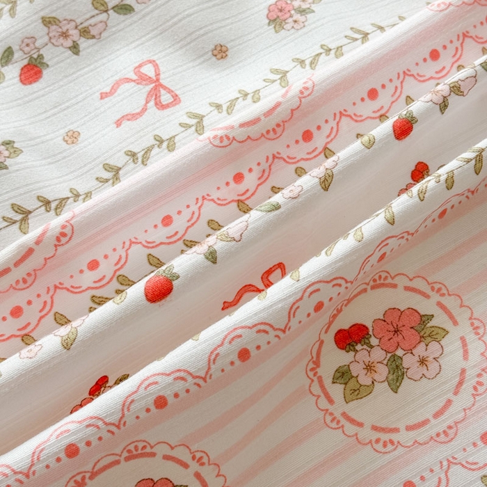 91家纺网 家纺一手货源 找家纺 可可家纺 2025新款亲肤有氧提花小竺棉四件套 花园秘境