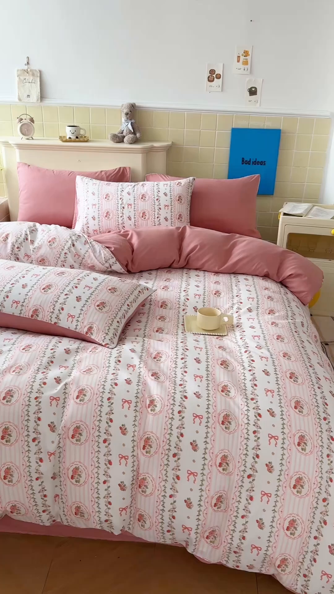 91家纺网 家纺一手货源 找家纺 可可家纺 2025新款亲肤有氧提花小竺棉四件套 花园秘境