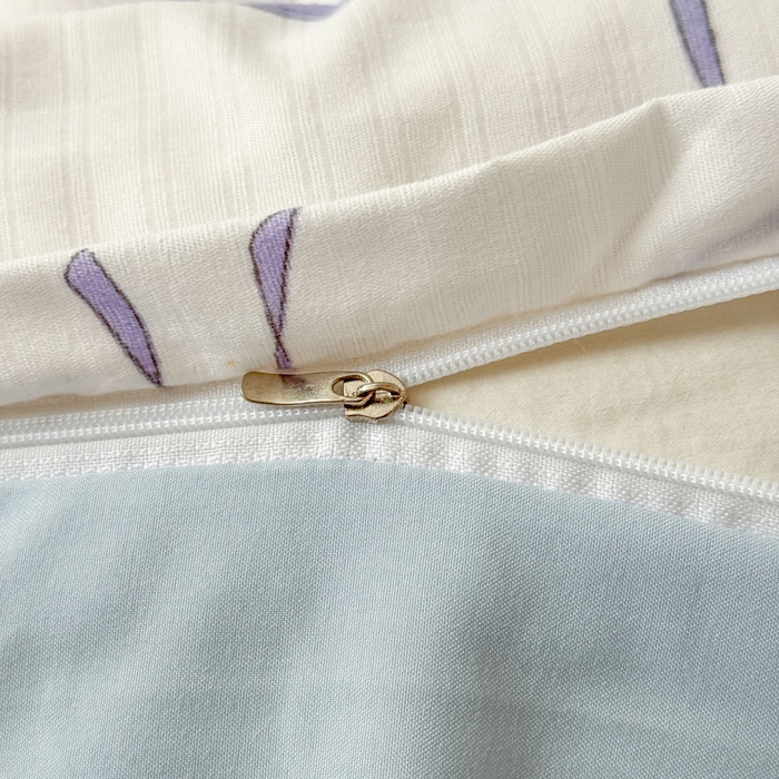 91家纺网 家纺一手货源 找家纺 可可家纺 2025新款亲肤有氧提花小竺棉四件套 且听风铃