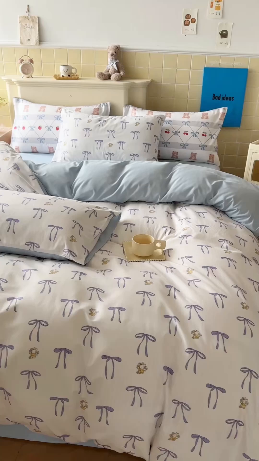 91家纺网 家纺一手货源 找家纺 可可家纺 2025新款亲肤有氧提花小竺棉四件套 且听风铃