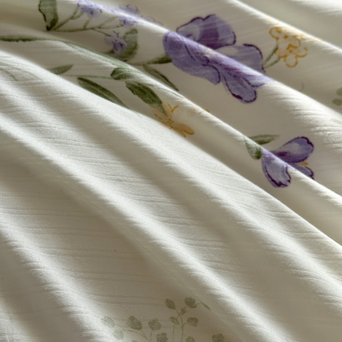 91家纺网 家纺一手货源 找家纺 可可家纺 2025新款亲肤有氧提花小竺棉四件套 如梦花馨