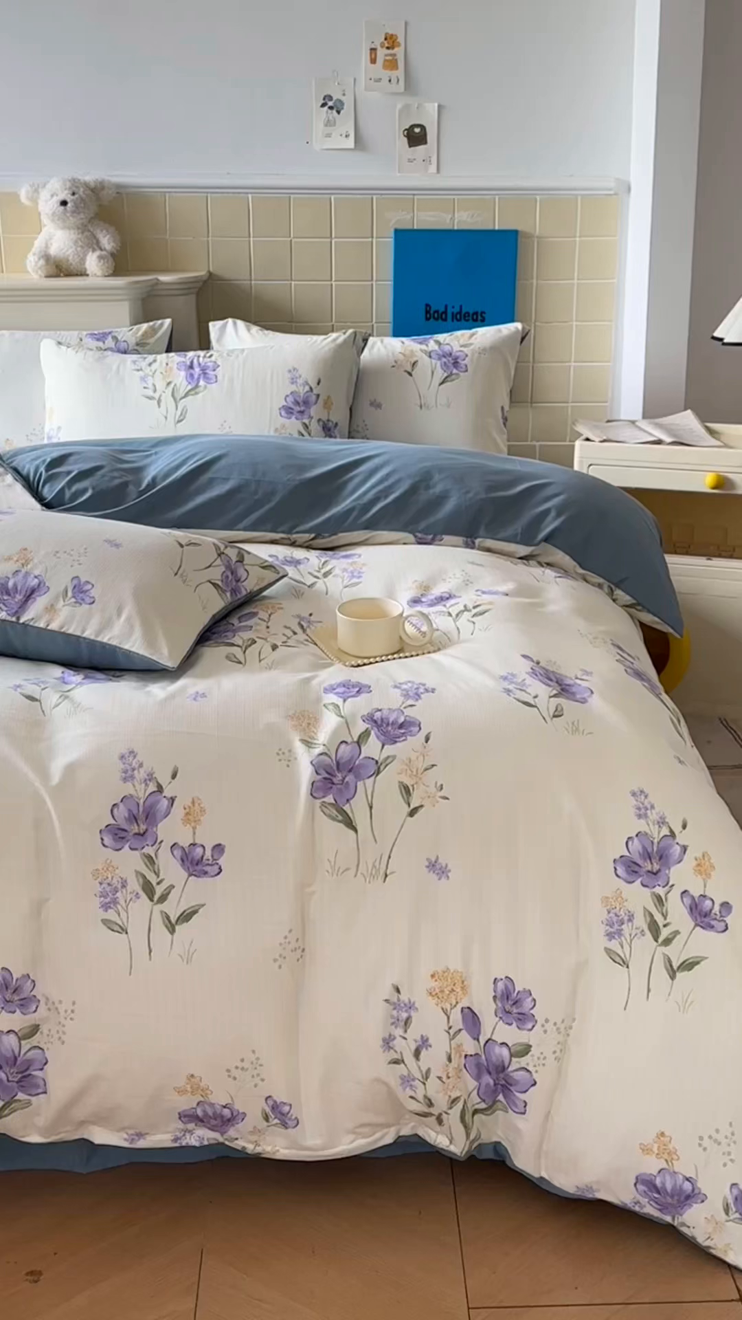 91家纺网 家纺一手货源 找家纺 可可家纺 2025新款亲肤有氧提花小竺棉四件套 如梦花馨