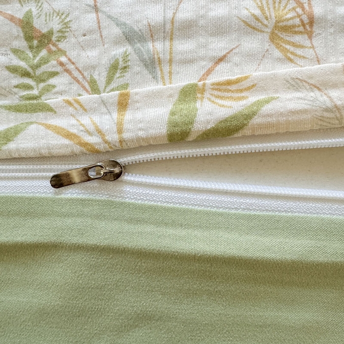 91家纺网 家纺一手货源 找家纺 可可家纺 2025新款亲肤有氧提花小竺棉四件套 仙草