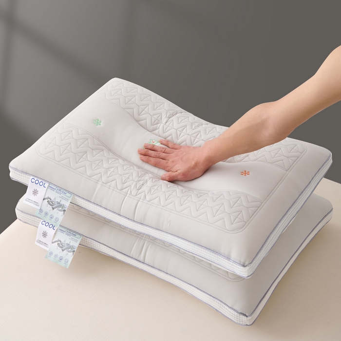 91家纺网 家纺一手货源 找家纺 亦帆枕芯 2025夏季新款冰丝凉感定形枕头枕芯 浅灰 48x74cm低枕/只