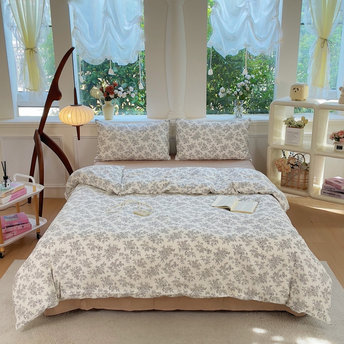 91家纺网 家纺一手货源 找家纺 （总）集布 2025新款活性印染全棉双层纱四件套