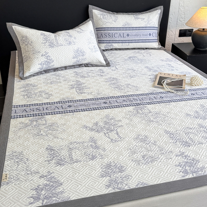 91家纺网 家纺一手货源 找家纺 （总）简宜家居（朝初家纺） 2025春夏新款全棉纯棉老粗布床单绗缝凉席席子 床褥 薄垫子 一席多用