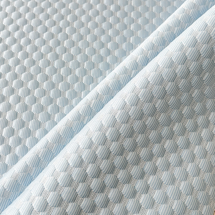 91家纺网 家纺一手货源 找家纺 爱洛家纺 2025春夏新款A类冰丝豆豆凉席席子-床垫款 豆豆·浅天蓝