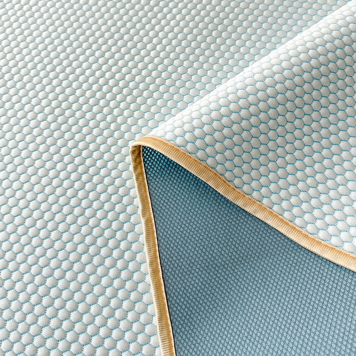 91家纺网 家纺一手货源 找家纺 爱洛家纺 2025春夏新款A类冰丝豆豆凉席席子-床垫款 小熊·浅天蓝