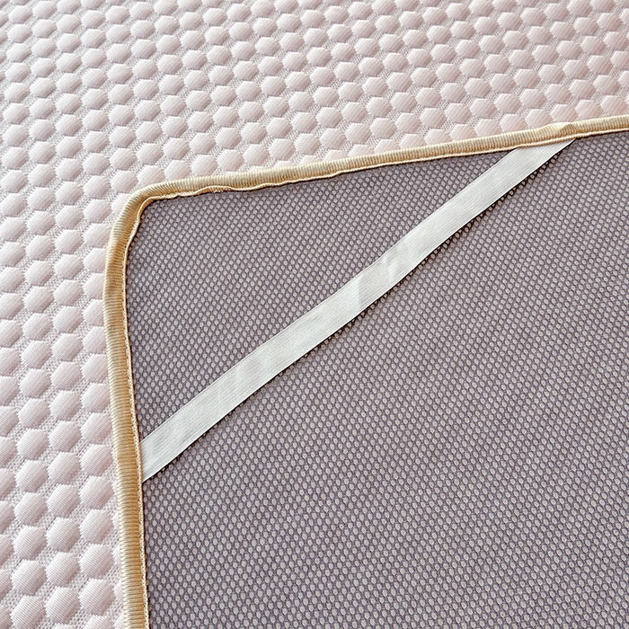 91家纺网 家纺一手货源 找家纺 爱洛家纺 2025春夏新款A类冰丝豆豆凉席席子-床垫款 豆豆·粉玉