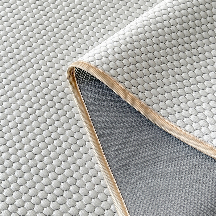 91家纺网 家纺一手货源 找家纺 爱洛家纺 2025春夏新款A类冰丝豆豆凉席席子-床垫款 小熊·浅灰