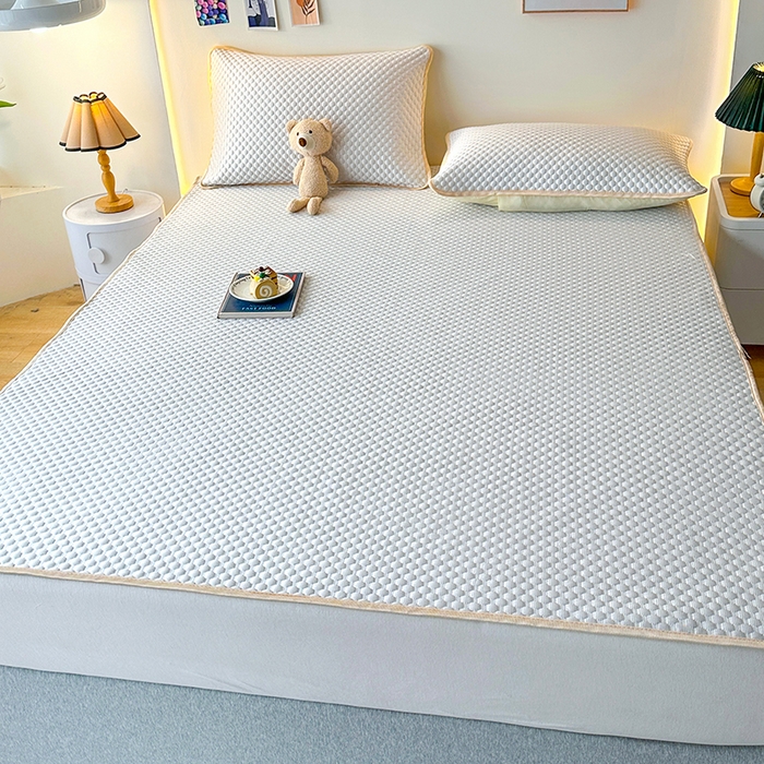 91家纺网 家纺一手货源 找家纺 爱洛家纺 2025春夏新款A类冰丝豆豆凉席席子-床垫款 豆豆·浅灰