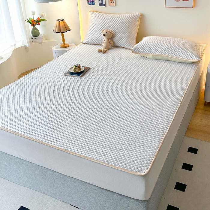 爱洛家纺 2025春夏新款A类冰丝豆豆凉席席子-床垫款 豆豆·浅灰