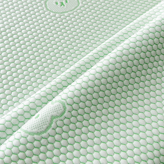 91家纺网 家纺一手货源 找家纺 爱洛家纺 2025春夏新款A类冰丝豆豆凉席席子-床垫款 小熊·水绿