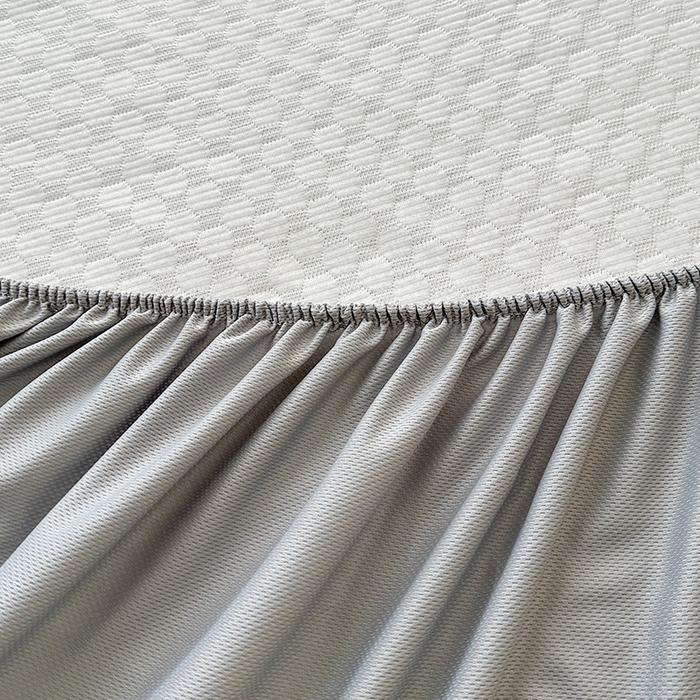 91家纺网 家纺一手货源 找家纺 爱洛家纺 2025春夏新款A类冰丝豆豆凉席席子-床笠款 床笠-浅灰