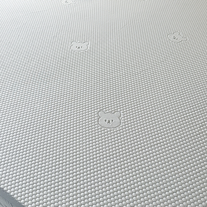 91家纺网 家纺一手货源 找家纺 爱洛家纺 2025春夏新款A类冰丝豆豆凉席席子-床笠款 床笠-浅灰小熊