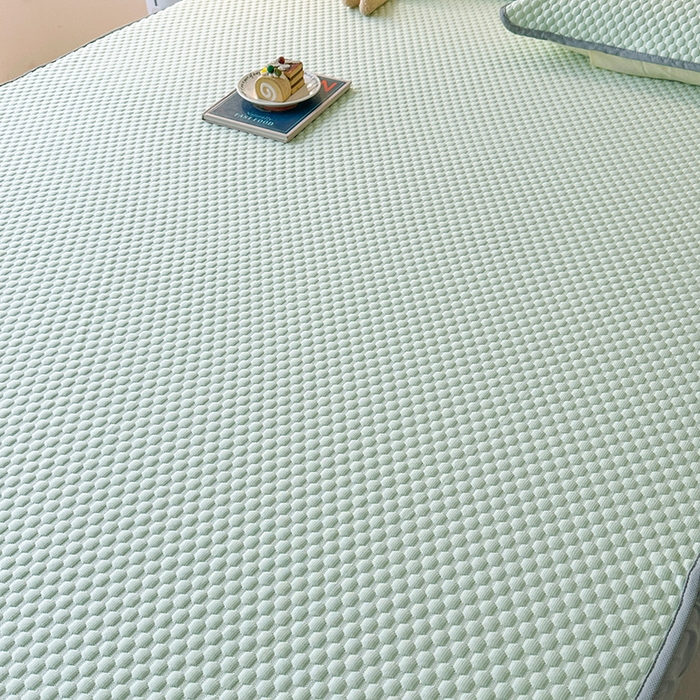 91家纺网 家纺一手货源 找家纺 爱洛家纺 2025春夏新款A类冰丝豆豆凉席席子-床笠款 床笠-水绿