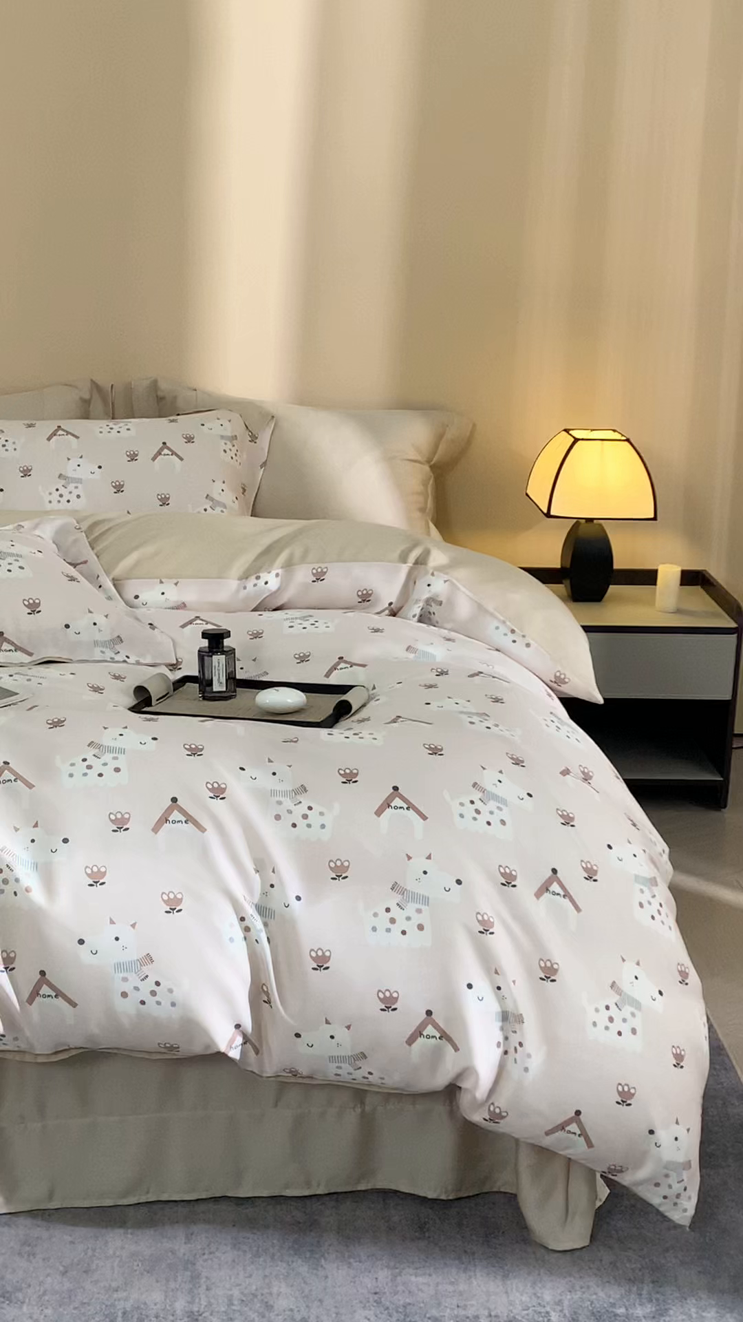 91家纺网 家纺一手货源 找家纺 （总）于果 2025新款莱赛尔天丝印花四件套