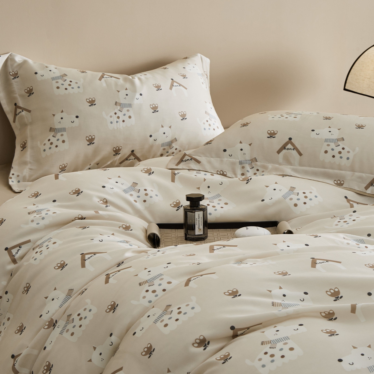 91家纺网 家纺一手货源 找家纺 （总）于果 2025新款莱赛尔天丝印花四件套