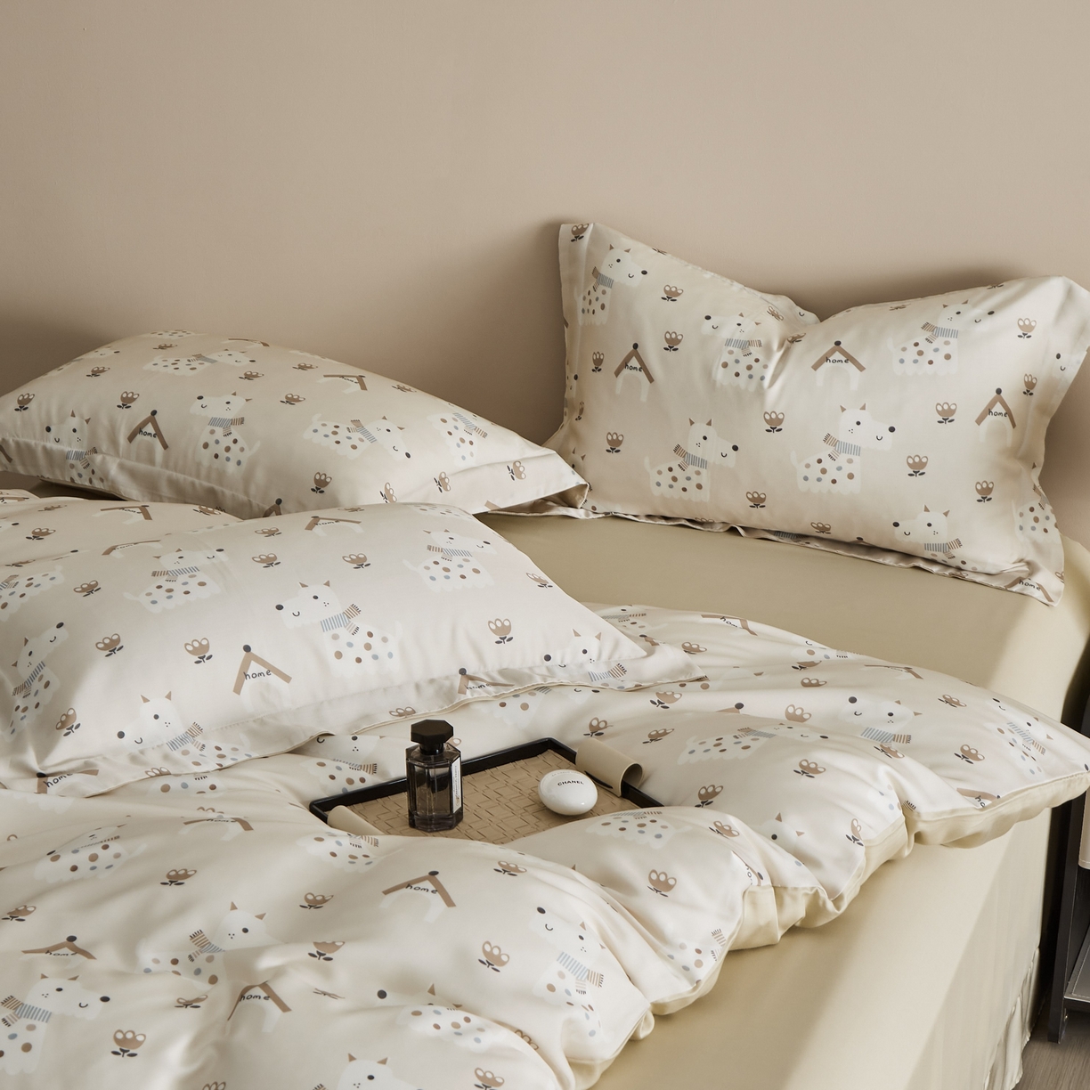 91家纺网 家纺一手货源 找家纺 （总）于果 2025新款莱赛尔天丝印花四件套