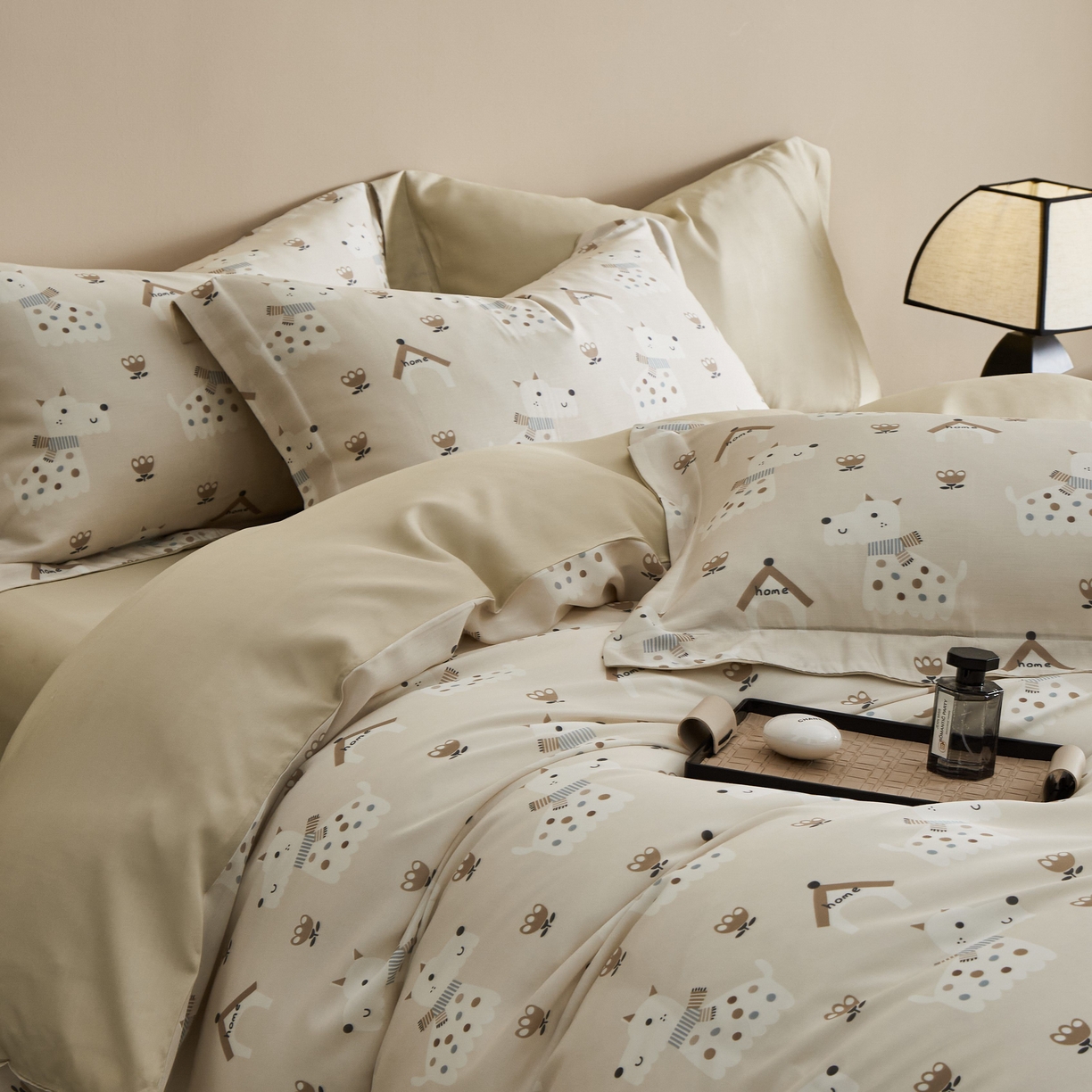 91家纺网 家纺一手货源 找家纺 （总）于果 2025新款莱赛尔天丝印花四件套