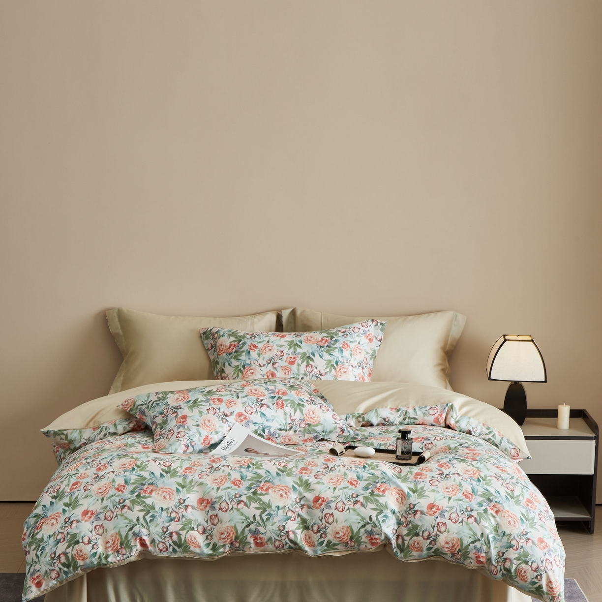 91家纺网 家纺一手货源 找家纺 （总）于果 2025新款莱赛尔天丝印花四件套