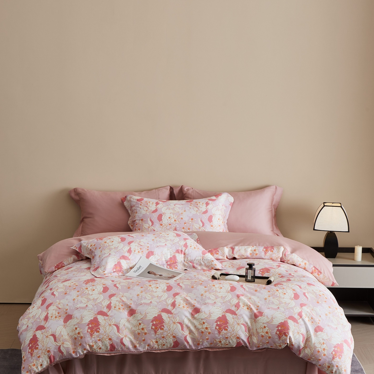 91家纺网 家纺一手货源 找家纺 （总）于果 2025新款莱赛尔天丝印花四件套