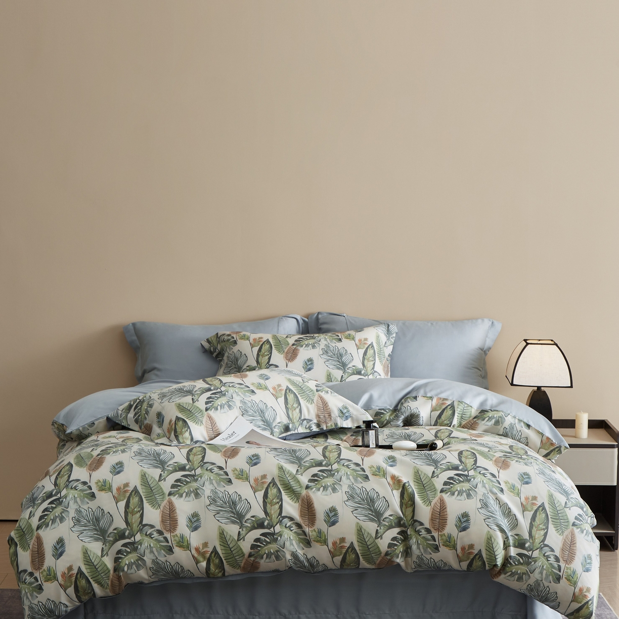 91家纺网 家纺一手货源 找家纺 （总）于果 2025新款莱赛尔天丝印花四件套