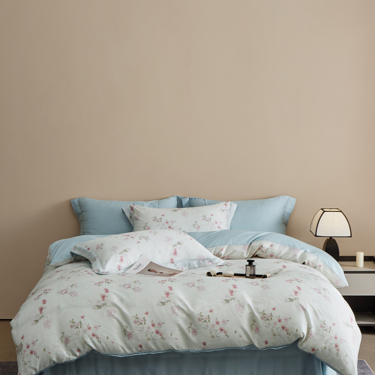 91家纺网 家纺一手货源 找家纺 （总）于果 2025新款莱赛尔天丝印花四件套