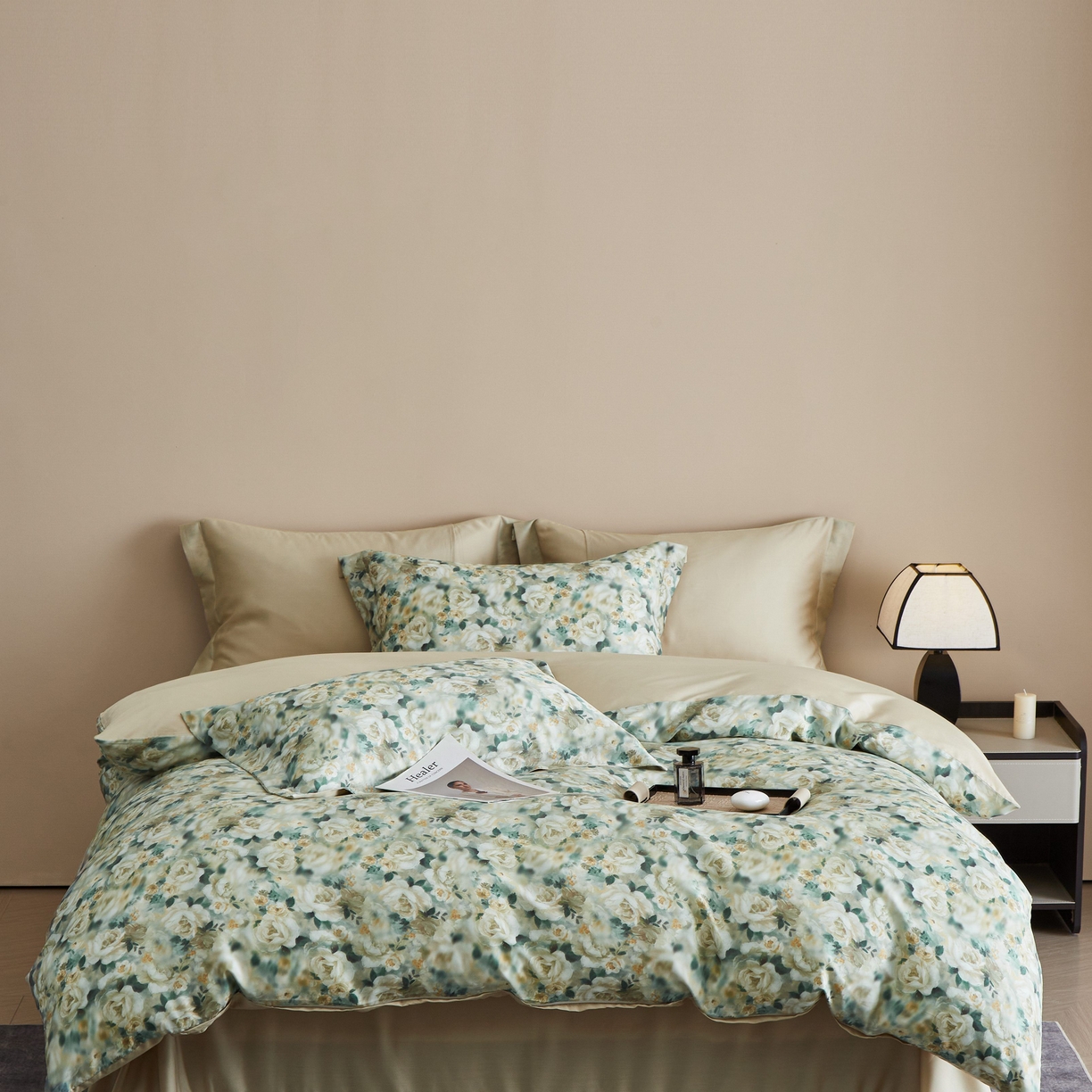 91家纺网 家纺一手货源 找家纺 （总）于果 2025新款莱赛尔天丝印花四件套