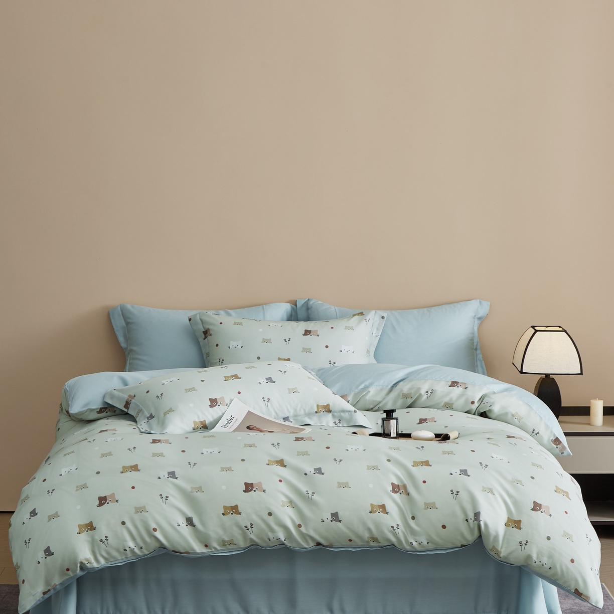 91家纺网 家纺一手货源 找家纺 （总）于果 2025新款莱赛尔天丝印花四件套