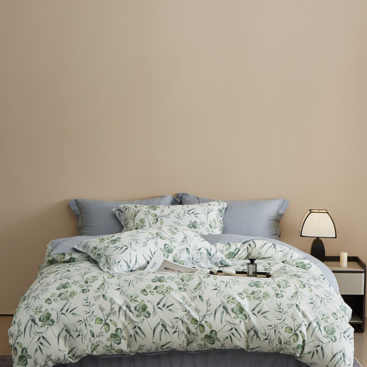 91家纺网 家纺一手货源 找家纺 （总）于果 2025新款莱赛尔天丝印花四件套