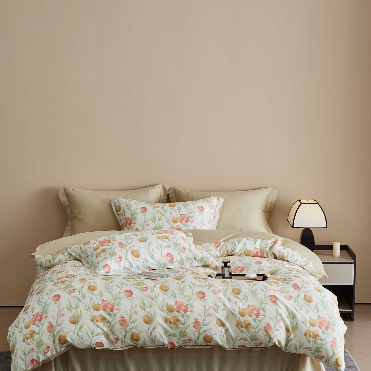 91家纺网 家纺一手货源 找家纺 （总）于果 2025新款莱赛尔天丝印花四件套