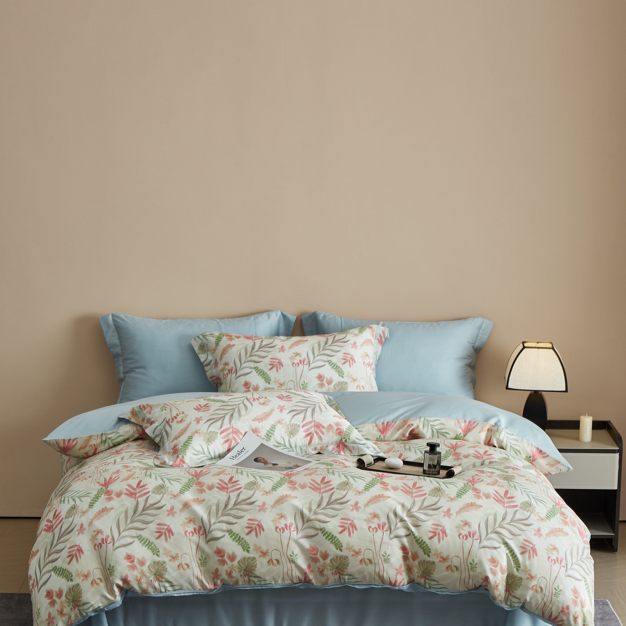 91家纺网 家纺一手货源 找家纺 （总）于果 2025新款莱赛尔天丝印花四件套