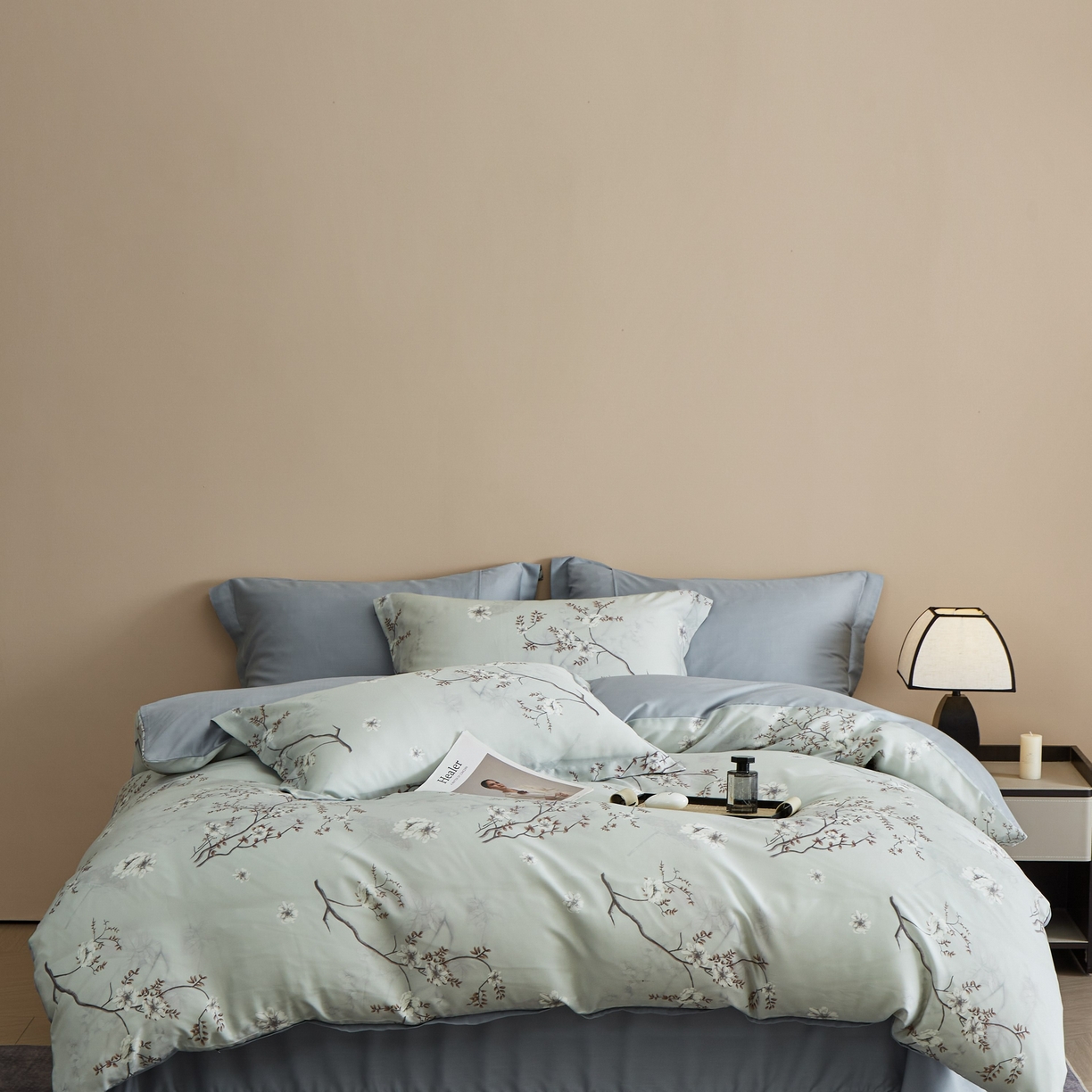 91家纺网 家纺一手货源 找家纺 （总）于果 2025新款莱赛尔天丝印花四件套