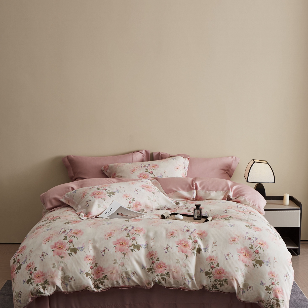 91家纺网 家纺一手货源 找家纺 （总）于果 2025新款莱赛尔天丝印花四件套